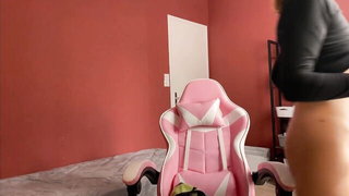 Couple mid-scene in a dim bedroom