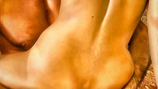 Close frame of an explicit scene in sharp indoor light