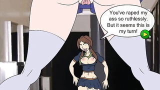 Explicit massage scene in a softly lit room