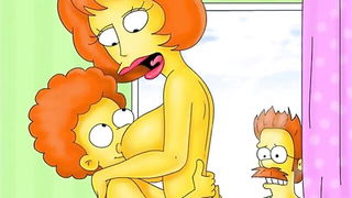 Explicit massage scene in a softly lit room