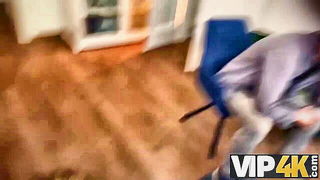 Explicit doggy style scene on a wide bed