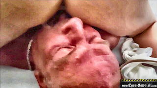 Close frame of an explicit scene in sharp indoor light
