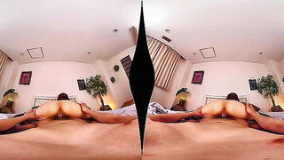 Pair of performers in motion on a wide bed