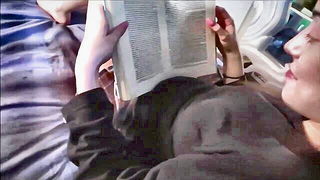 Close frame of an explicit scene in sharp indoor light