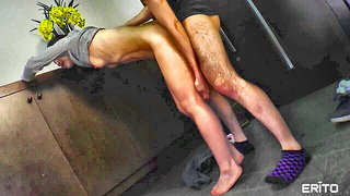 Explicit doggy style scene on a wide bed