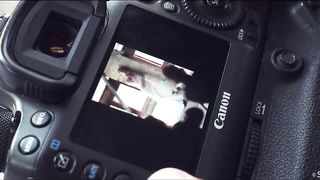 Explicit doggy style scene on a wide bed