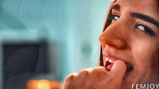 Explicit doggy style scene on a wide bed