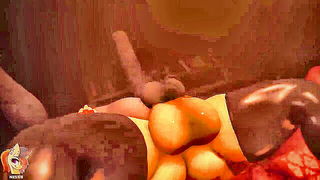Amateur couple on a living room sofa in explicit scene