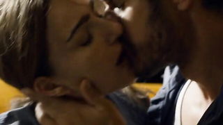 Explicit doggy style scene on a wide bed