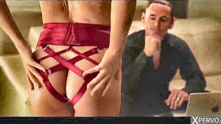 Close frame of an explicit scene in sharp indoor light