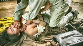 Close frame of an explicit scene in sharp indoor light