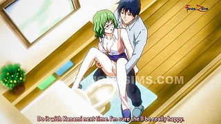 Explicit massage scene in a softly lit room