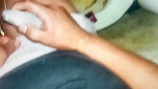 Close frame of an explicit scene in sharp indoor light