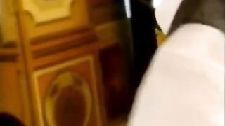 Close frame of an explicit scene in sharp indoor light