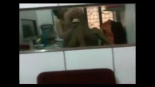 Close frame of an explicit scene in sharp indoor light
