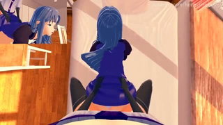 Couple mid-scene in a dim bedroom