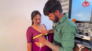 Couple mid-scene in a dim bedroom