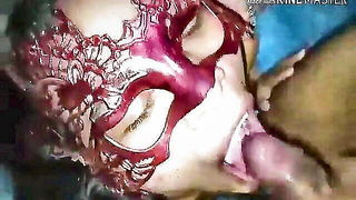 Explicit doggy style scene on a wide bed