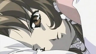 Close frame of an explicit scene in sharp indoor light