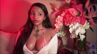 Close frame of an explicit scene in sharp indoor light